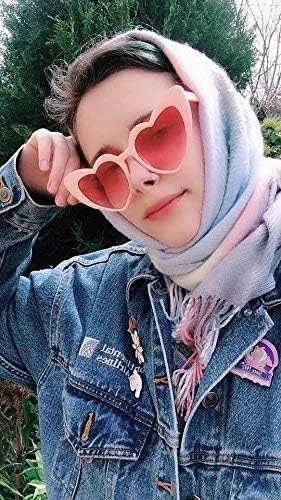 Miniatura 6 de boqopod Clout Heart Shaped Sunglasses Goggles Vintage Cat Eye Mod Style Retro Kurt Cobain Glasses