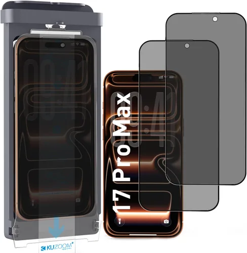 Miniatura 13 de KUZOOM Paquete de 2 protectores de pantalla HD para iPhone 17/16 Pro [6.3 pulgadas], alta definición claridad 9H+ vidrio templado, película