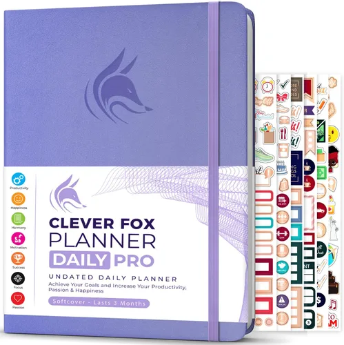 Miniatura 9 de Clever Fox Agenda Daily PRO – Agenda diaria de 8.5 x 11 pulgadas tamaño A4 y diario de gratitud para aumentar la productividad, gestión del tiempo