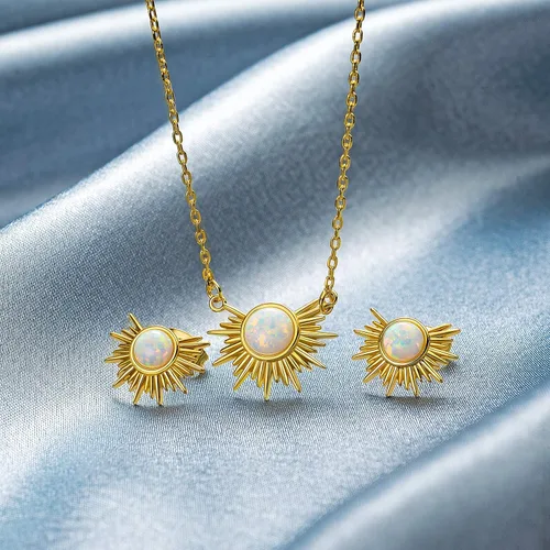 Miniatura 5 de Gold Star and Sunburst Stud Earrings - AllenCOCO Ear Climbers Earrings for Women, 14K Gold Plated, 925 Silver Post Hypoallergenic