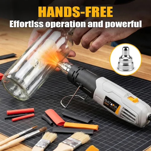 Miniatura 6 de BATAVIA - Pistola de aire caliente de calor rápido de 380 W con tecnología de calor uniforme y fusibles de doble protección, 2 temperaturas