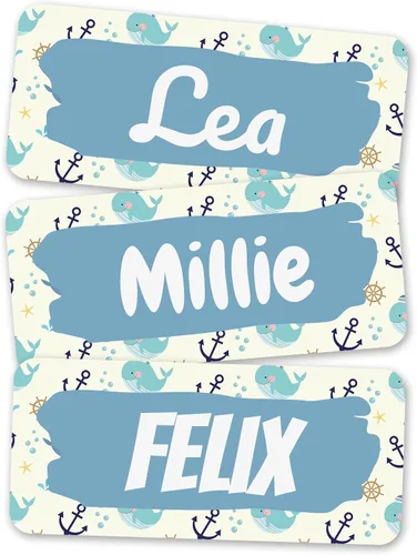 Miniatura 8 de Etiquetas de nombre personalizadas para niños [70 unidades] – Calcomanías de nombre impermeables para la escuela, artículos y ropa – Etiquetas