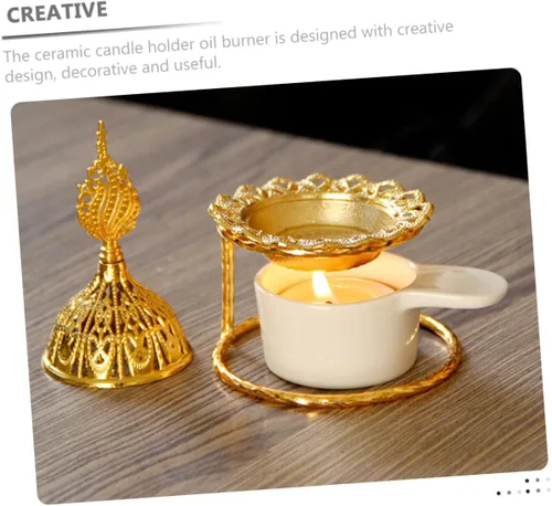Miniatura 7 de Tealight - Calentador de cera para velas y quemador de aceite esencial, quemador de aceite para decoración del hogar perfumada