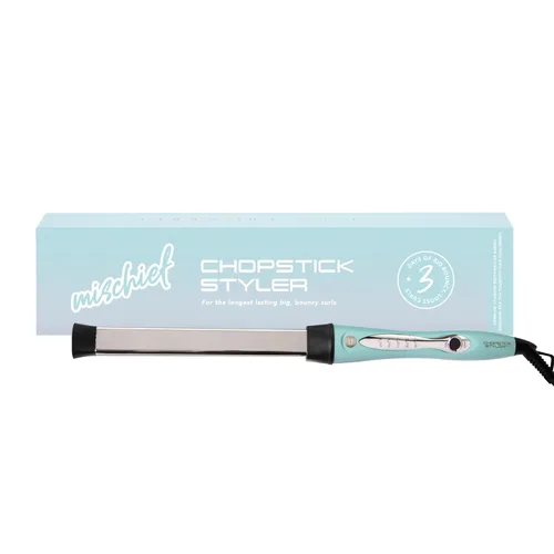 Miniatura 8 de CHOPSTICK STYLER Varita rizadora profesional, 5 temperaturas variables, barril rectangular de titanio extra grueso de longitud larga de 0.7 x 0.9