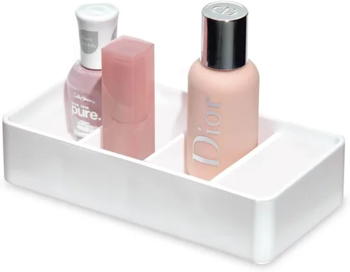 Miniatura 11 de iDesign The Sarah Tanno Collection - Paleta de maquillaje de silicona y organizador de cosméticos, color blanco