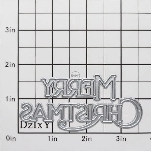 Miniatura 2 de DzIxY Troqueles de corte de metal de Feliz Navidad para kit de fabricación de tarjetas, troquelados, troquelados, plantillas de máquina de álbumes