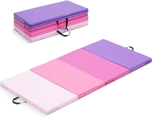 Miniatura 13 de ZENOVA Colchoneta de gimnasia 6'x3'x2''/4'x8'x2'' Colchoneta de ejercicio Colchoneta de gimnasio para aeróbicos en casa Entrenamiento Colchoneta