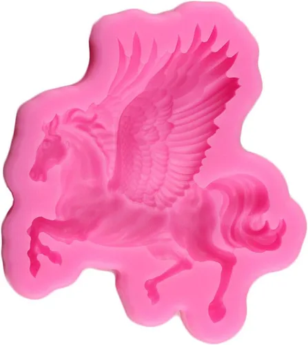 Miniatura 3 de 3D Pegasus Horse Animal Fly Wing para pastel de fondant hornear galletas bandeja de jabón 3D caramelos duros postres velas gota pegamento decoración