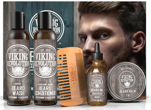 Miniatura 10 de Viking Revolution Acondicionador definitivo para el aseo de la barba de los hombres, suaviza, suaviza y alivia la picazón de la barba, contiene