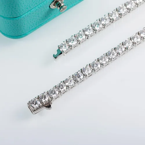 Miniatura 7 de AnuClub 11.1CT-32CT Moissanite Tennis Bracelet 925 Sterling Silver Round Cut 4MM/6.5MM D Color VVS1 Moissanites Classic Bracelets for Women Men