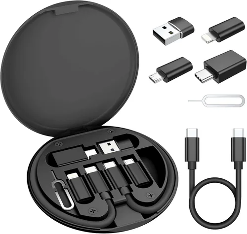 Kit de Adaptador de Carga Multi USB Elebase, Adaptador Micro USBC con Cable de Carga de 100W de 1 Pie, Convertidor OTG de Tipo C a USB 3.0, USB C a