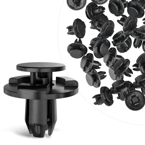 Miniatura 42 de Nissan o universal Pasadores de retén tipo empuje para guardabarros (Tamaño del agujero 8 mm, diámetro de la cabeza 20 mm, longitud del tallo 9 mm)