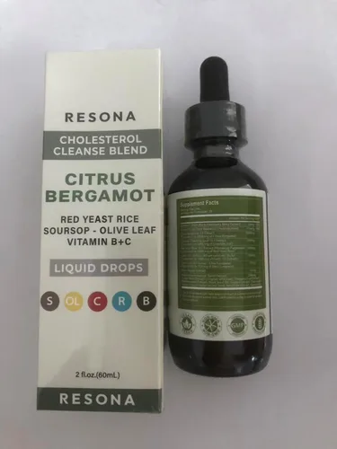 Miniatura 8 de RESONA Gotas de arroz de levadura roja, mezcla de apoyo de colesterol de alta absorción con bergamota cítrica, hoja de olivo y guanábana - Natural