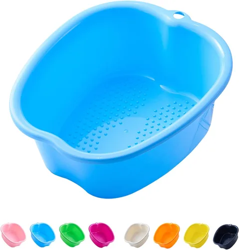 Miniatura 8 de AXLOFO® Cuenca de baño para remojar pies, bañera grande de plástico para remojar pies, cubo de baño para masajes de pies, ideal para quitar la piel