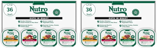 Miniatura 21 de Nutro Natural Choice - Trozos en salsa, comida húmeda para perros con variedad de cordero y ternera, bandejas de 3.5 oz (12 unidades, paquete de 2)