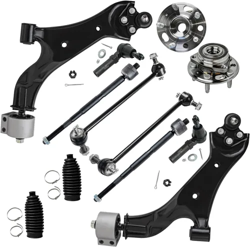 Miniatura 229 de Detroit Axle - Kit de nudillos de dirección delantera izquierda para Ford Edge Lincoln MKX 07-10, cojinete de rueda del lado del conductor, nudillo