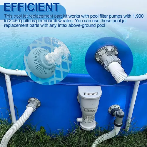 Miniatura 4 de 12355 Boquilla de aire de entrada grande compatible con bombas Intex 1900-2450gph, boquilla de aire de entrada de piscina para piscinas Intex de 18