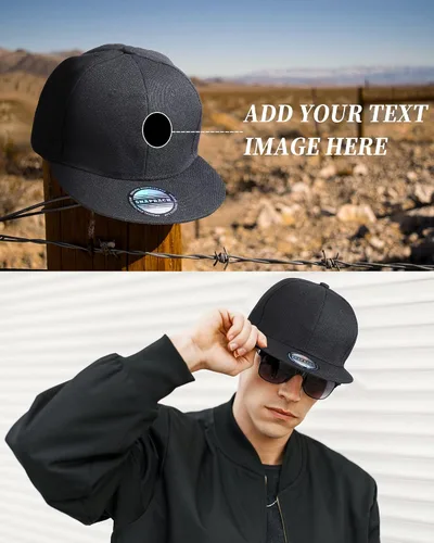 Miniatura 4 de 15 Pack Snapback Hats for Men Hip Hop Style Hats Solid Baseball Hats Adjustable Snapback Cap Flat Brim Baseball Caps