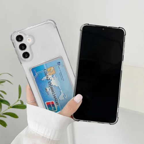 Miniatura 164 de Tuokiou Funda para Samsung Galaxy A14 5G, Fundas Protectoras Transparentes con Ranura para Tarjetas, Funda Cartera de TPU Suave Ajustada Resistente