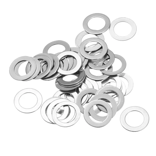 Miniatura 32 de uxcell Arandelas planas de acero inoxidable M3 304, 20 espaciadores planos ultrafinos de 0.118 x 0.197 x 0.004 in para tornillo de tornillo