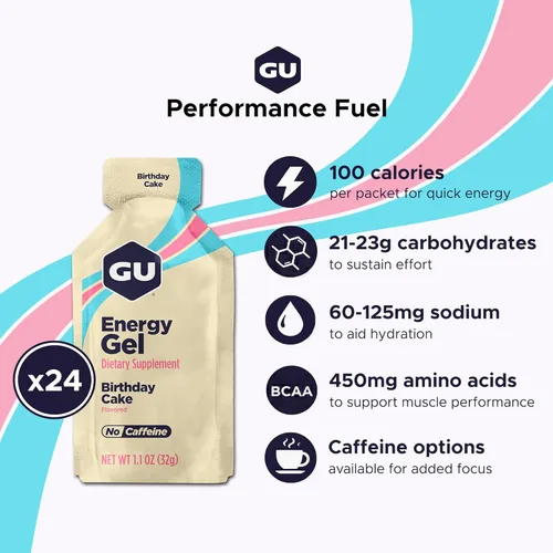 Miniatura 2 de GU Energy Original Sports Nutrition - Gel energético, 24 unidades, pastel de cumpleaños
