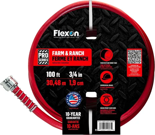 Flexon 3/4" x 100 pies Manguera de Jardín para Granja y Rancho