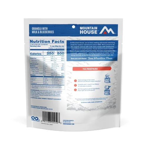 Miniatura 5 de Mountain House granola con leche y arándanos Comida liofilizada para mochileros y camping Pack de 6