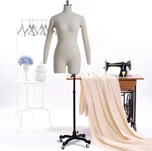 Maniquí de costura con brazos para mujer, talla M, forma de vestido simulado para ajustes, modificaciones y diseño de moda, perfecto para proyectos