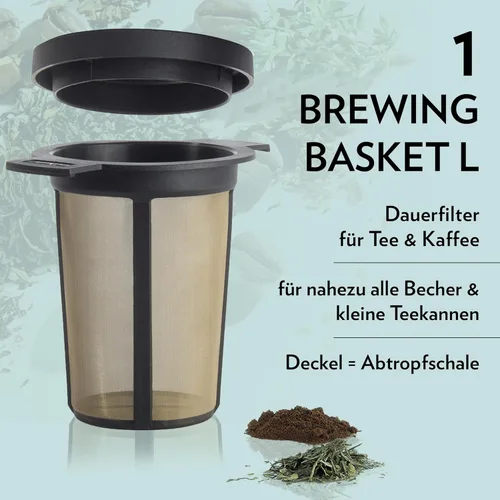 Miniatura 2 de Cesta de infusión Finum, L, Negro