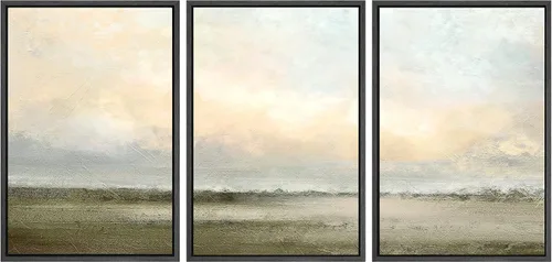 Miniatura 82 de SIGNWIN Lienzo enmarcado para pared, juego de arte de puesta de sol, horizonte, cielo, paisaje, fotografía, arte moderno, paisaje, relajante