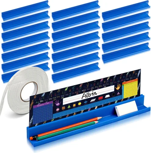 Miniatura 8 de PerKoop 5 Pcs Classroom Desk Name Plates Holder for Student Index Cards Storage Kids Desk Accessories Desktop Prop and Station Guard Panels