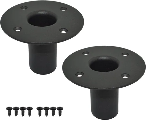 Miniatura 7 de Soporte para altavoz, 4.13 x 3.29 pulgadas, soporte de poste de gabinete de altavoz, adaptadores de soporte de altavoz de trípode PA/DJ, 4.134 x