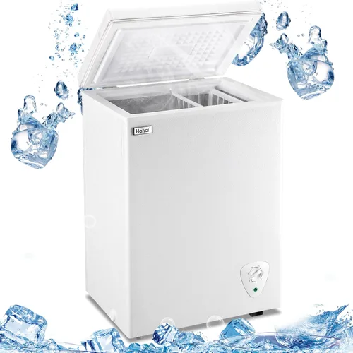 Miniatura 11 de WANAI Congelador de pecho de 2.2 pies cúbicos con 2 cestas extraíbles, mini congelador profundo, termostato ajustable de 7 con puerta superior Negro