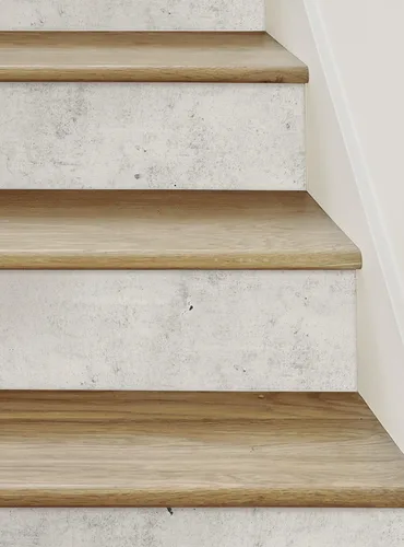 Miniatura 3 de Tiras elevadoras de escalera de cemento para despegar y pegar (gris claro, paquete de 6 - 48 pulgadas de ancho x 7 pulgadas de alto)