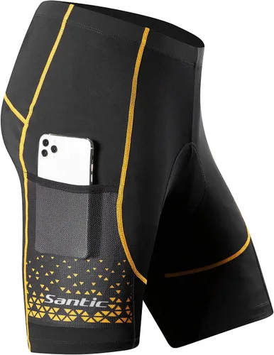 Miniatura 53 de Santic Pantalones cortos de ciclismo para hombre, pantalones acolchados para ciclismo, ropa de ciclismo