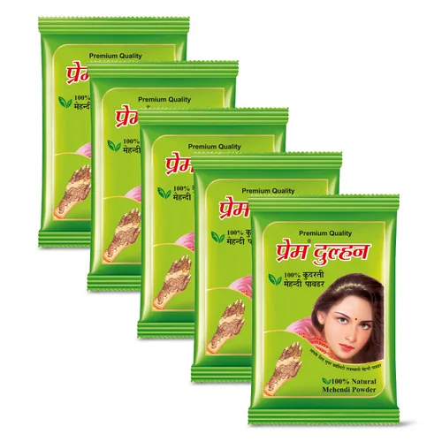 Miniatura 10 de Prem Dulhan Polvo natural de henna mehendi de 35.27 onzas (2.2 lbs) – Coloración orgánica del cabello sin químicos y acondicionamiento profundo