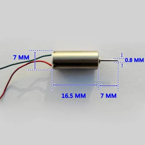 Miniatura 2 de CHANCS Motor de copa hueca con cable Micro Coreless Motor con pequeña hélice para RC Aviones Helicóptero Juguete 2PCS
