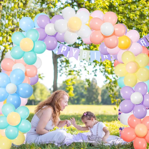Miniatura 5 de CHENGU Juego de 27 globos de margaritas con diseño de margaritas, globos de látex de 10 pulgadas para decoración de bodas, cumpleaños, baby shower