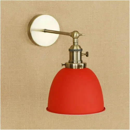 Brass Black Retro LED Wall Light Fixtures Loft Industrial Vintage Arm Lamp Lamparas,wall Light sconces Red