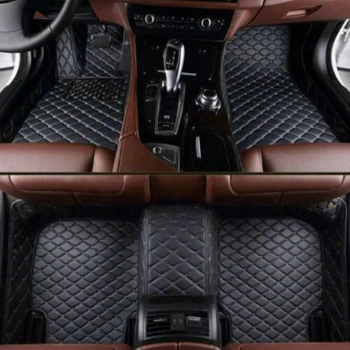 Miniatura 10 de Alfombrillas de automóvil personalizadas para Audi A1, A2, A3, A4, A5, A6, A7, A8, R8, TT, Q2, Q3, Q5, Q7, Q8, e-tron (negro beige)