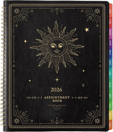 Libro de citas 2026 – Agenda diaria por hora 2026, enero de 2026 a diciembre de 2026, 9 x 11 pulgadas, agenda 2026, agenda grande, libro de citas