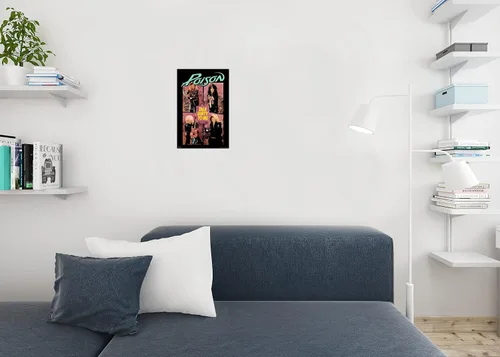 Miniatura 4 de Poison Talk Dirty To Me Single Shots Heavy Metal Music Merchandising Retro Vintage 80s 90s Banda Estética Cool Wall Art Poster 12x18