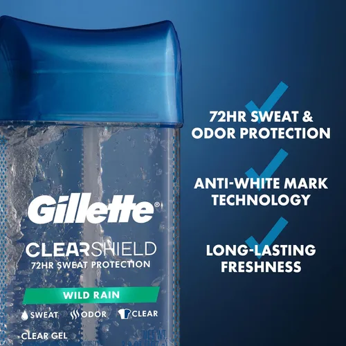 Miniatura 2 de Gillette Antitranspirante y desodorante para hombres, protección contra el sudor y el olor 72 horas, frescura de larga duración, tecnología
