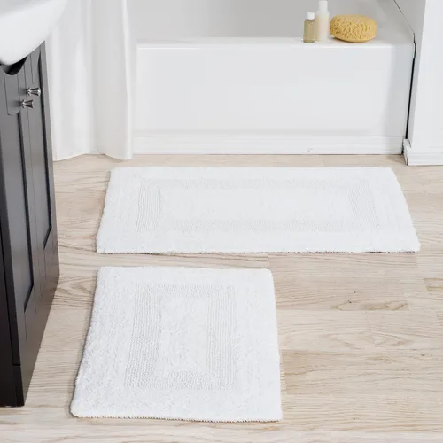 Miniatura 15 de Lavish Home Bathroom Rugs Set - 2-Piece Cotton Bathroom Mat Set, Machine Washable Standard & Large Bath Mats for Washroom, Kitchen, or Laundry Room