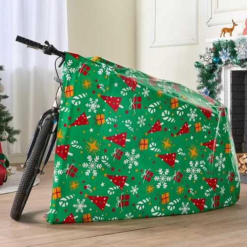 Miniatura 8 de JOYIN 2 piezas de bolsas de regalo para bicicleta de Navidad jumbo de plástico, bolsa de regalo de 72”x60” con etiquetas de regalo para regalos