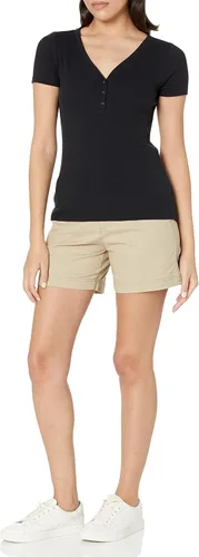 Miniatura 4 de GAP Women's Ribbed Short Sleeve Henley