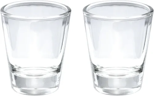 Miniatura 4 de Thirsty Rhino Karan, vaso de chupito redondo de 1.5 onzas con base pesada, vidrio transparente, juego de 12