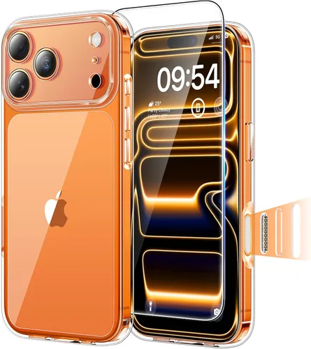 Miniatura 9 de TAURI Funda magnética 2 en 1 transparente para iPhone 14 Pro, compatible con Magsafe [no amarillenta] con protector de pantalla, protección de grado