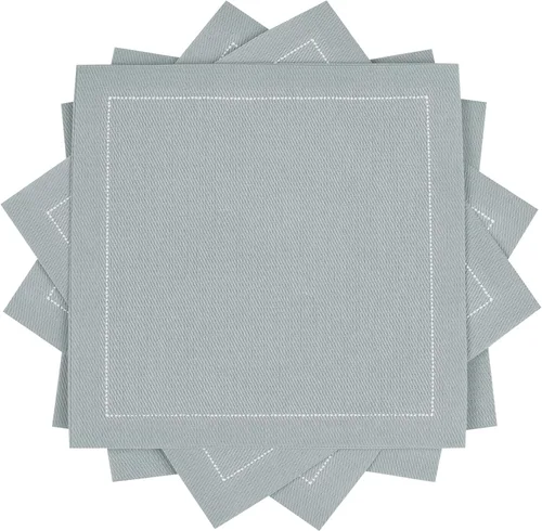 Miniatura 31 de Servilletas de cóctel de algodón blanco, 100% algodón, paquete de 50 unidades, 4.5 x 4.5 pulgadas, calidad de hotel, suaves y absorbentes, ideales