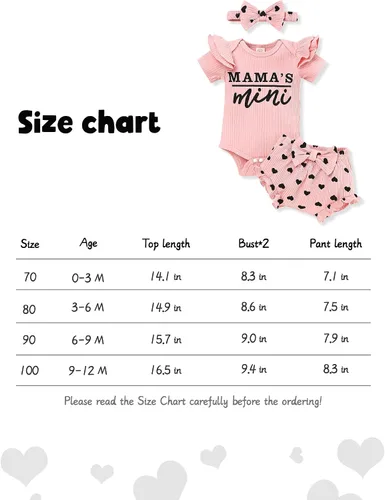 Miniatura 8 de bilison Conjunto de 3 piezas de ropa de bebé para niñas y niñas recién nacidas con letras divertidas y pantalón floral con diadema para niñas recién